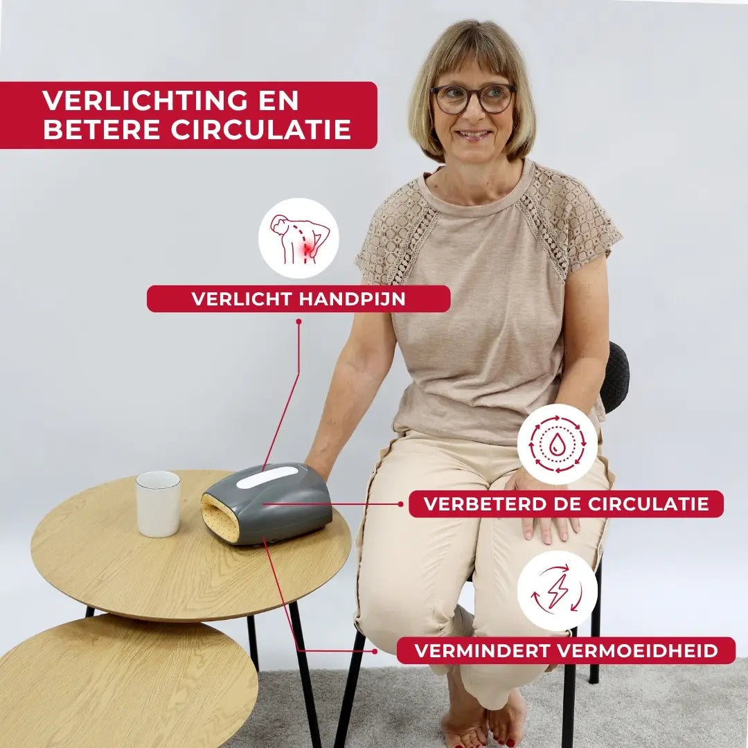 Handmassageapparaat met warmte