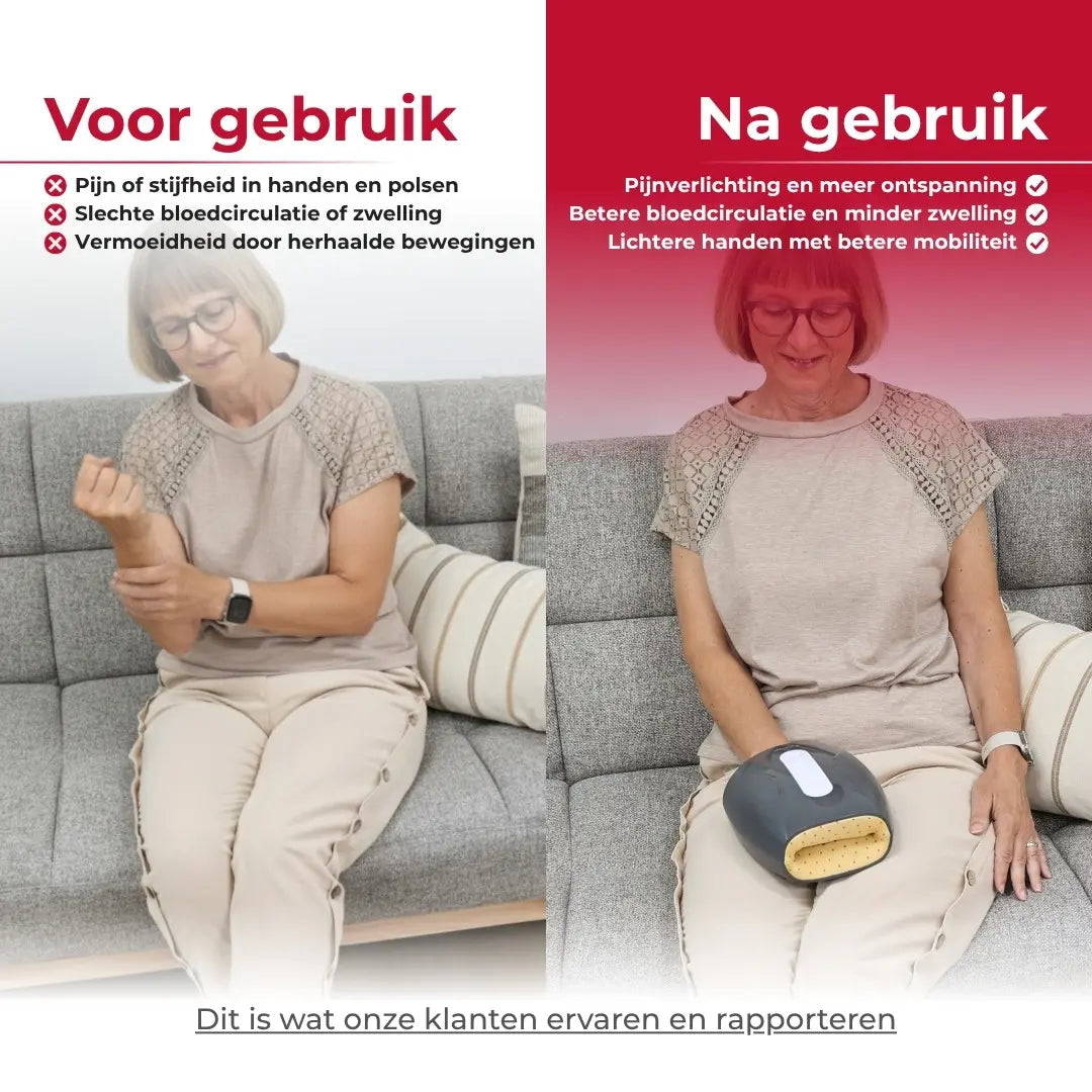 Handmassageapparaat met warmte