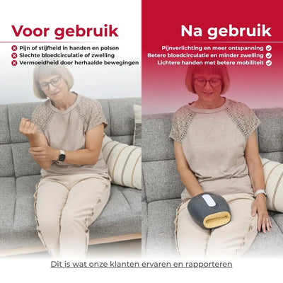 Handmassageapparaat met warmte