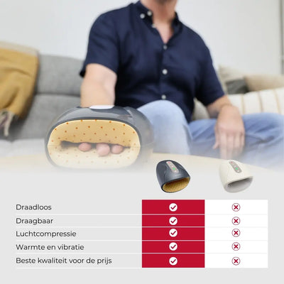 Handmassageapparaat met warmte