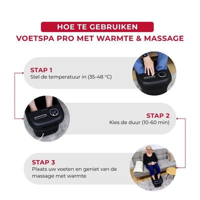 Voetbad Pro met warmte & massage