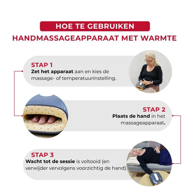 Handmassageapparaat met warmte