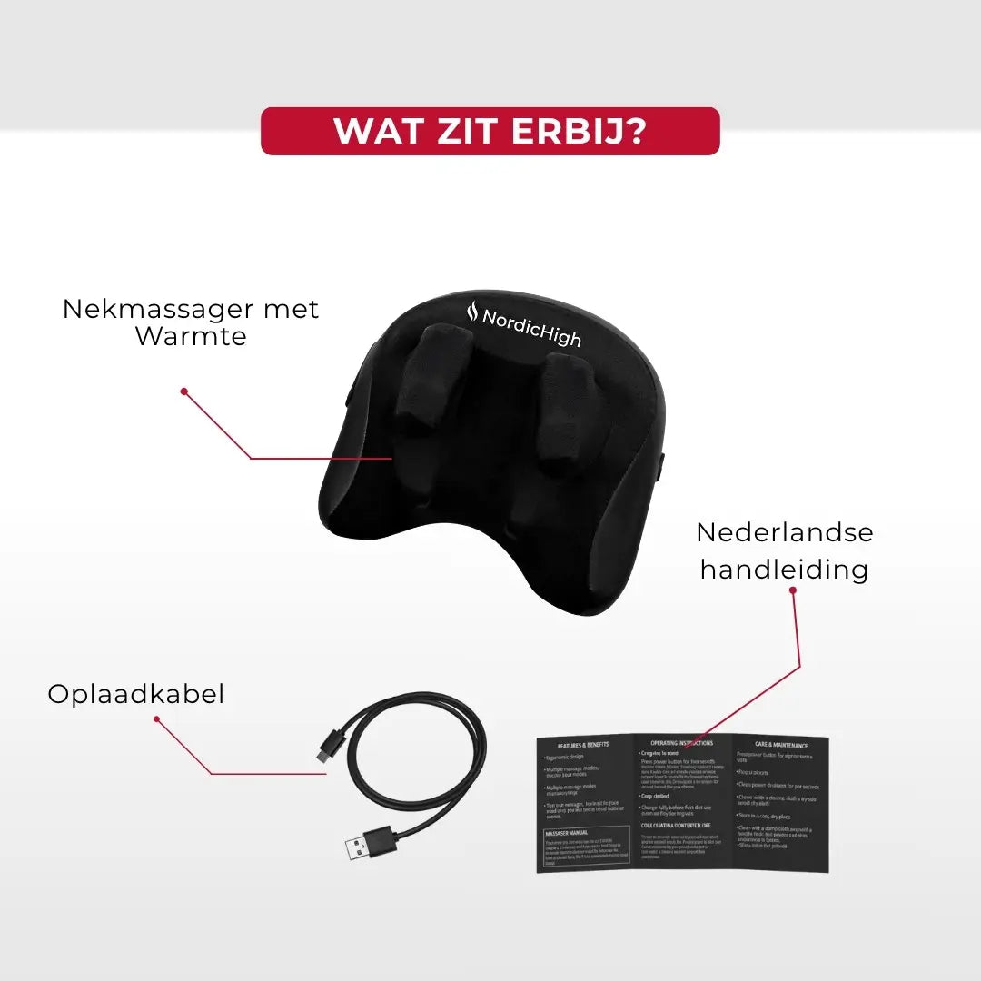 Nekmassageapparaat met warmte & Shiatsu