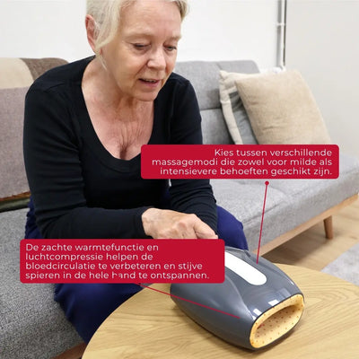 Handmassageapparaat met warmte